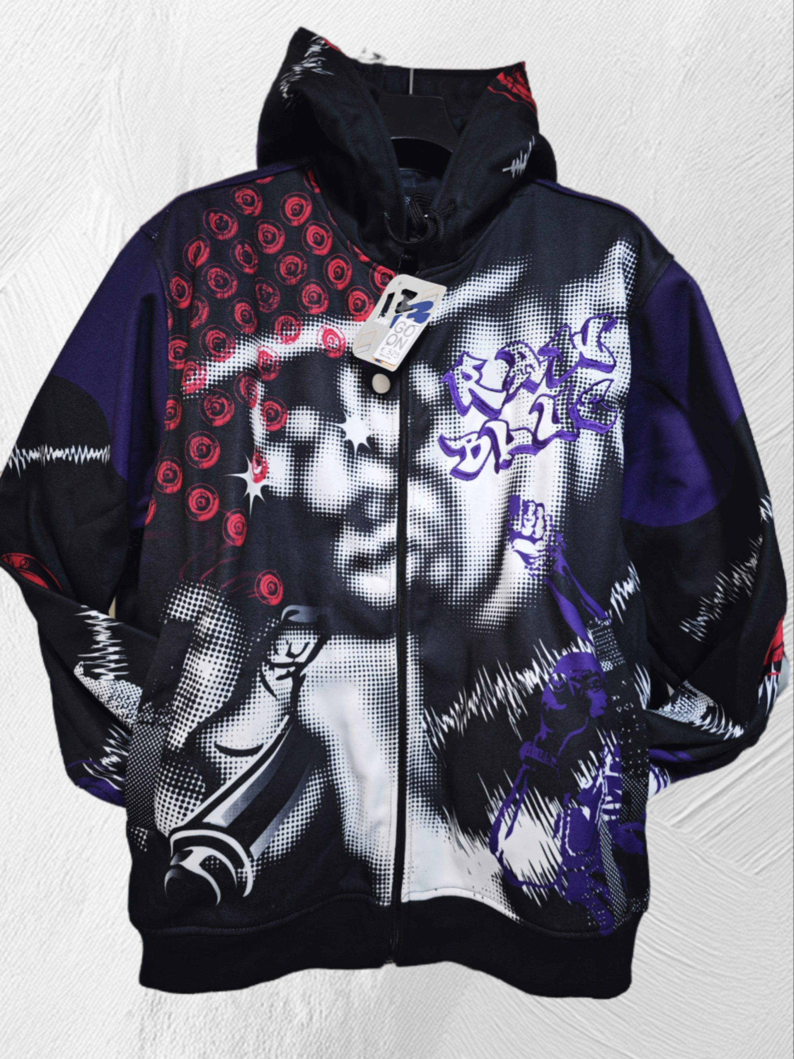 Other raw blue graphic tracksuit set (hoodie + joggers) Size US L / EU 52-54 / 3 - 10 Thumbnail