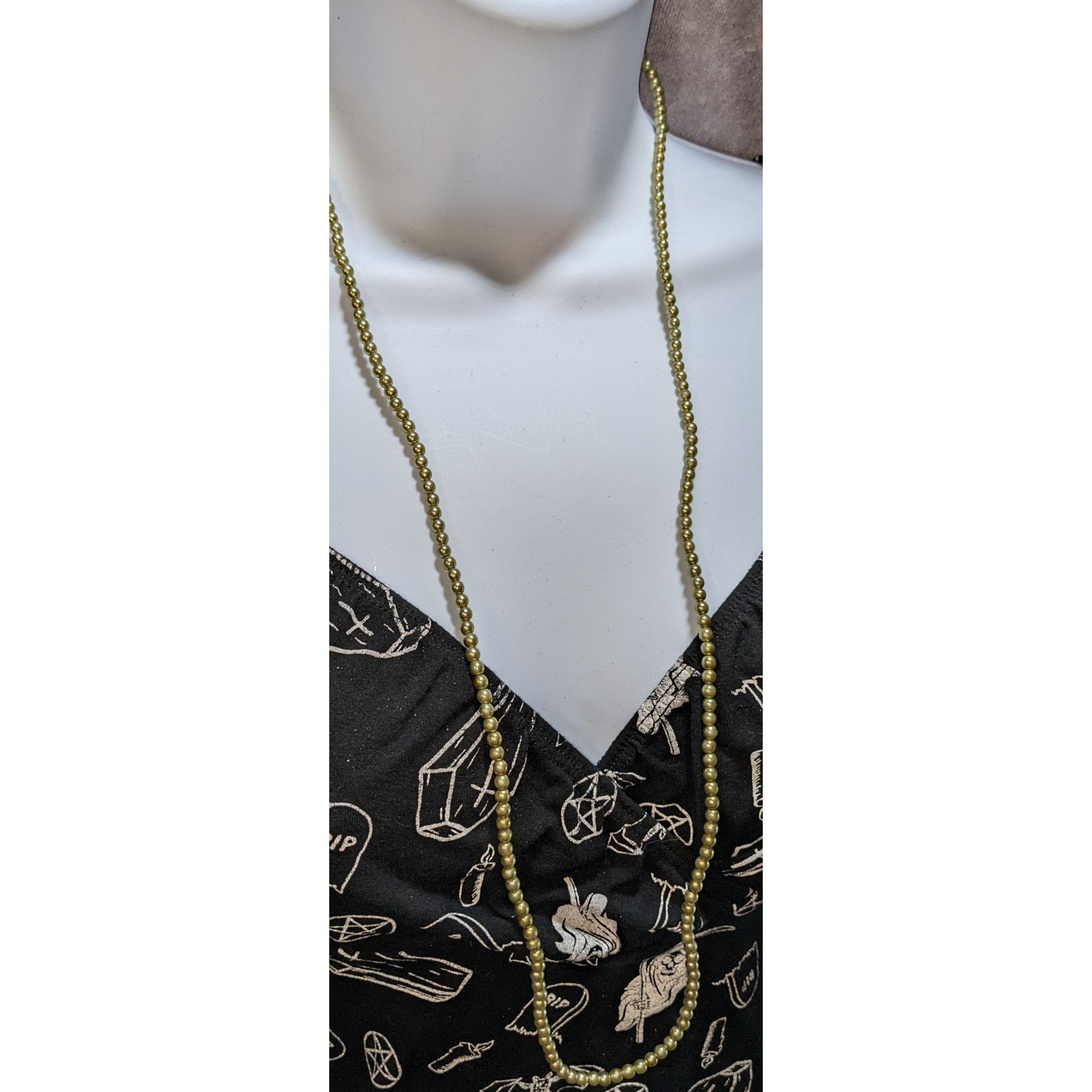 Other Vintage Gold-Tone Beaded Necklace Size ONE SIZE - 4 Thumbnail