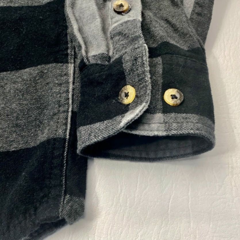 Vintage Smith's Workwear Flannel Shirt Men Large Black Gray Plaid Long Sleeve 8503 Size US L / EU 52-54 / 3 - 4 Thumbnail