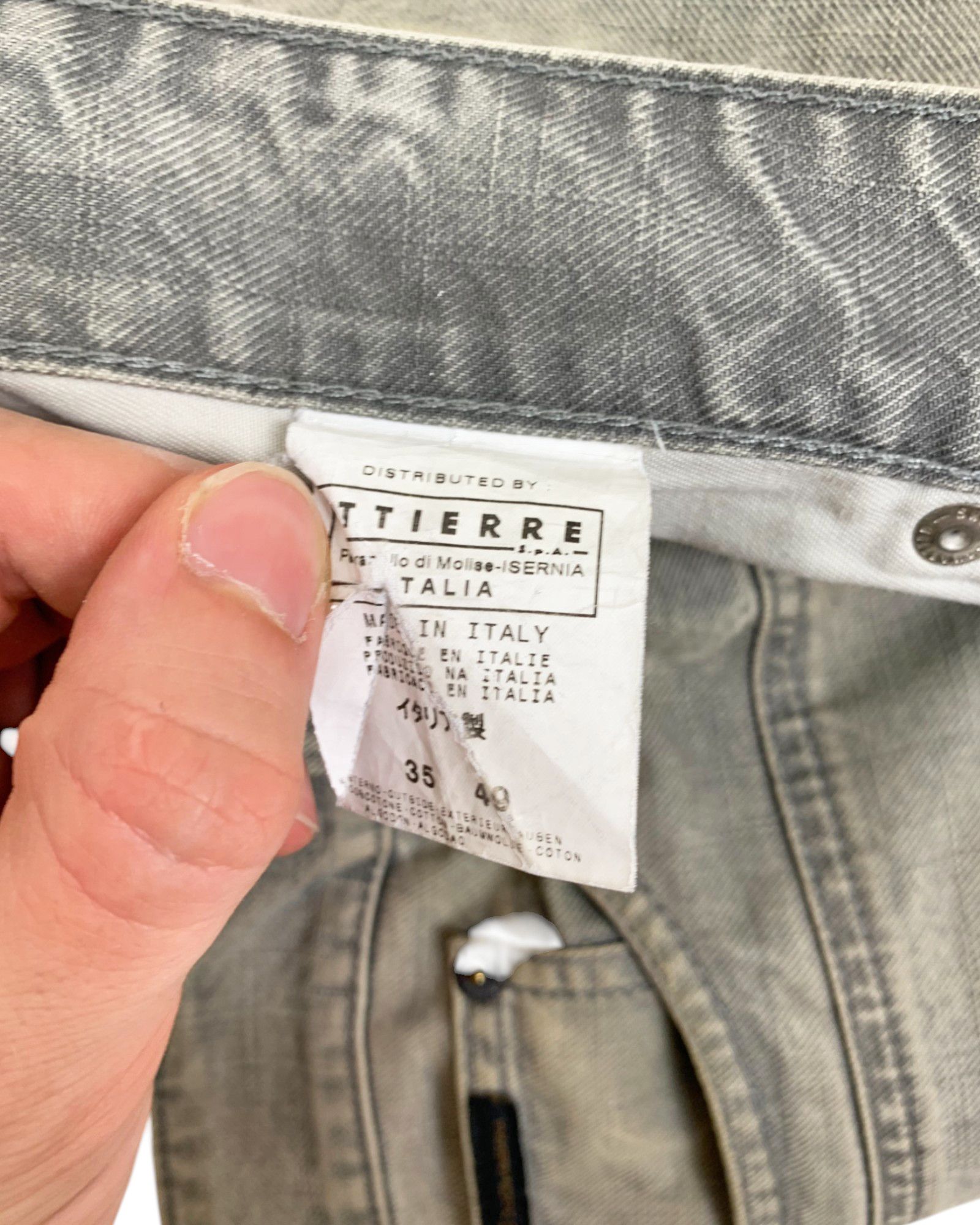 Dolce & Gabbana 2000's Grey Flared Aged Jeans Size US 35 - 9 Thumbnail
