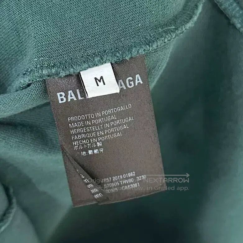 Balenciaga Balenciaga Dark Green Back Logo Short Sleeve Size US M / EU 48-50 / 2 - 6 Thumbnail