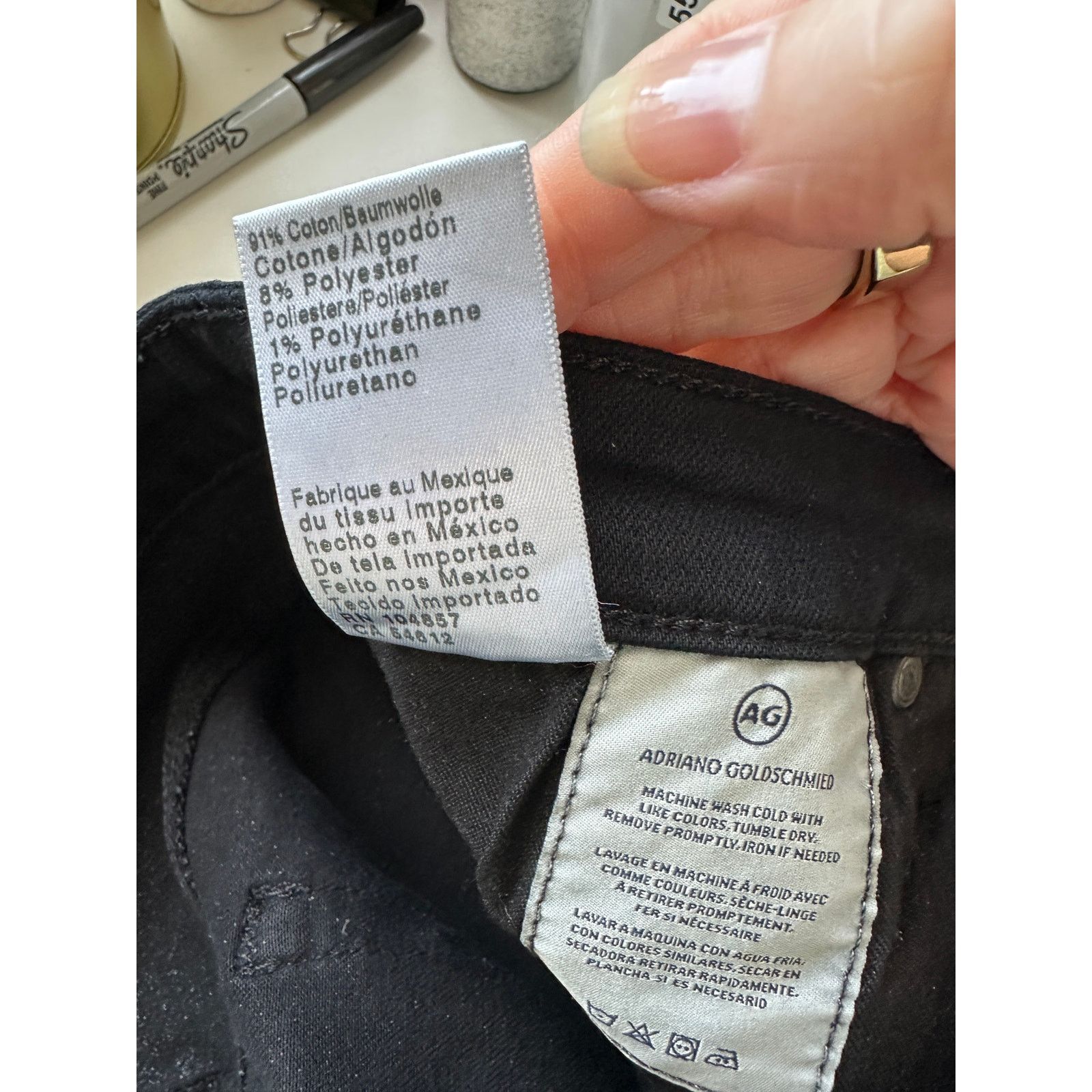 AG Adriano Goldschmied AG Black The Prima Ankle Cigarette Ankle Skinny Jean 30 Size 30" / US 8 / IT 44 - 9 Thumbnail