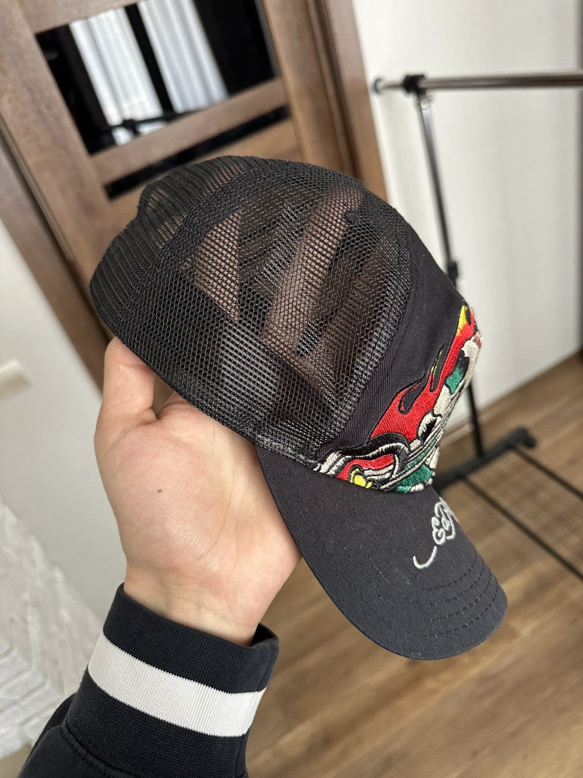 Ed Hardy Ed Hardy Christian Audigier Y2K Cap Hat Vintage Skull Print Size ONE SIZE - 5 Thumbnail