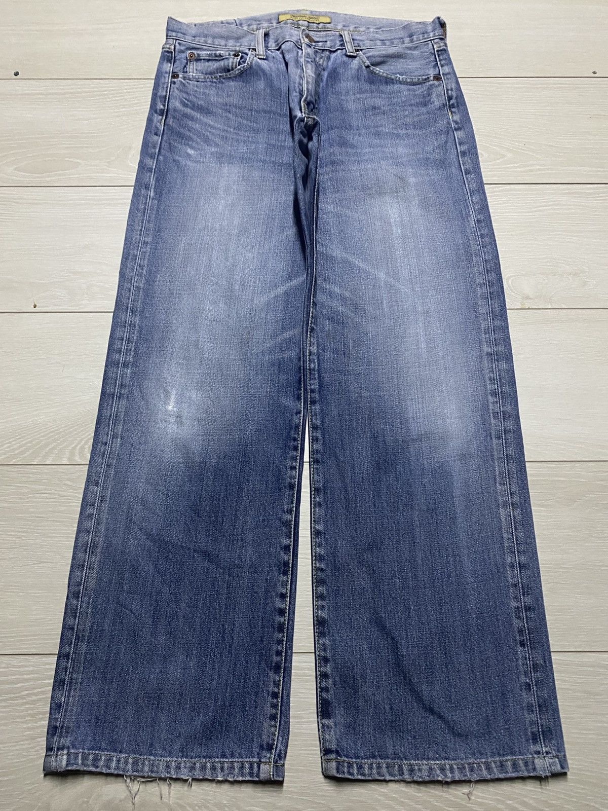 Uniqlo Vintage Uniqlo S003 Faded Wash Distressed Baggy Jeans Size US 32 / EU 48 - 1 Thumbnail