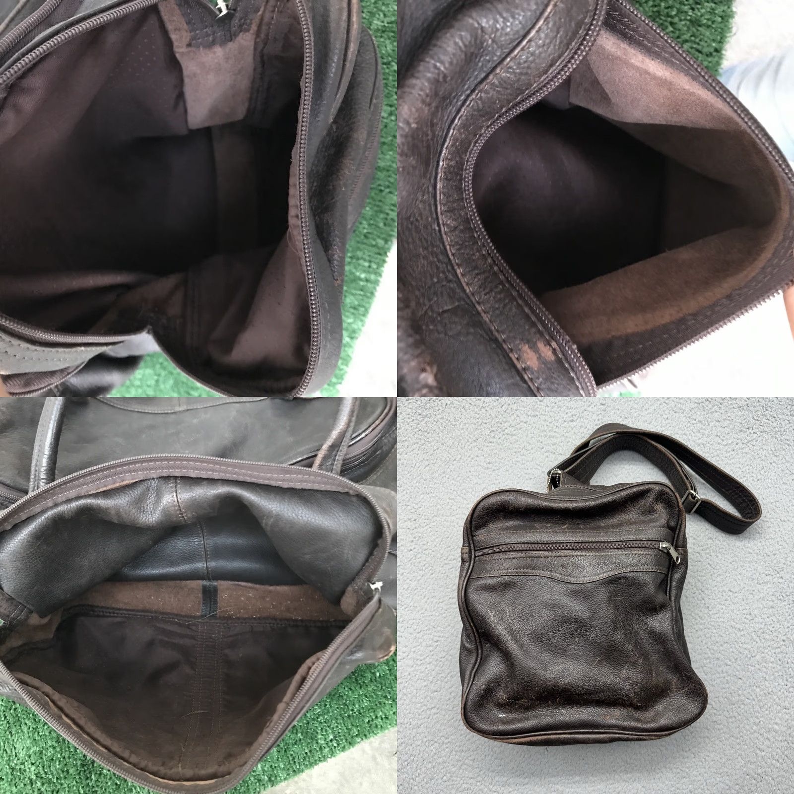 Vintage VINTAGE CCB Crafts of Brazil Leather Duffle Bag XL Travel Weekender Luggage - Brown, Dark, Unisex Adult, 23" L x 13" H x 11" W, Leather, Duffel Size ONE SIZE - 10 Thumbnail