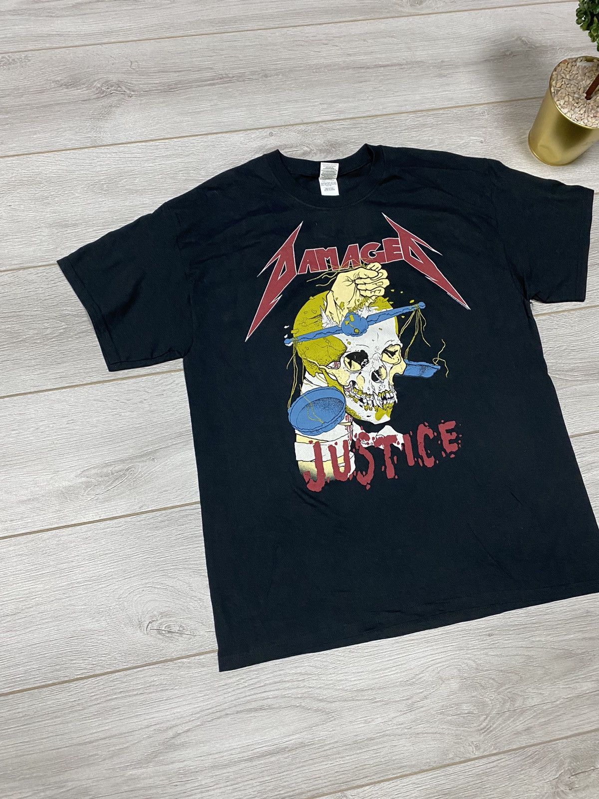 Metallica Metallica Pushead Damaged Justice vintage graphic print tee Size US L / EU 52-54 / 3 - 3 Thumbnail