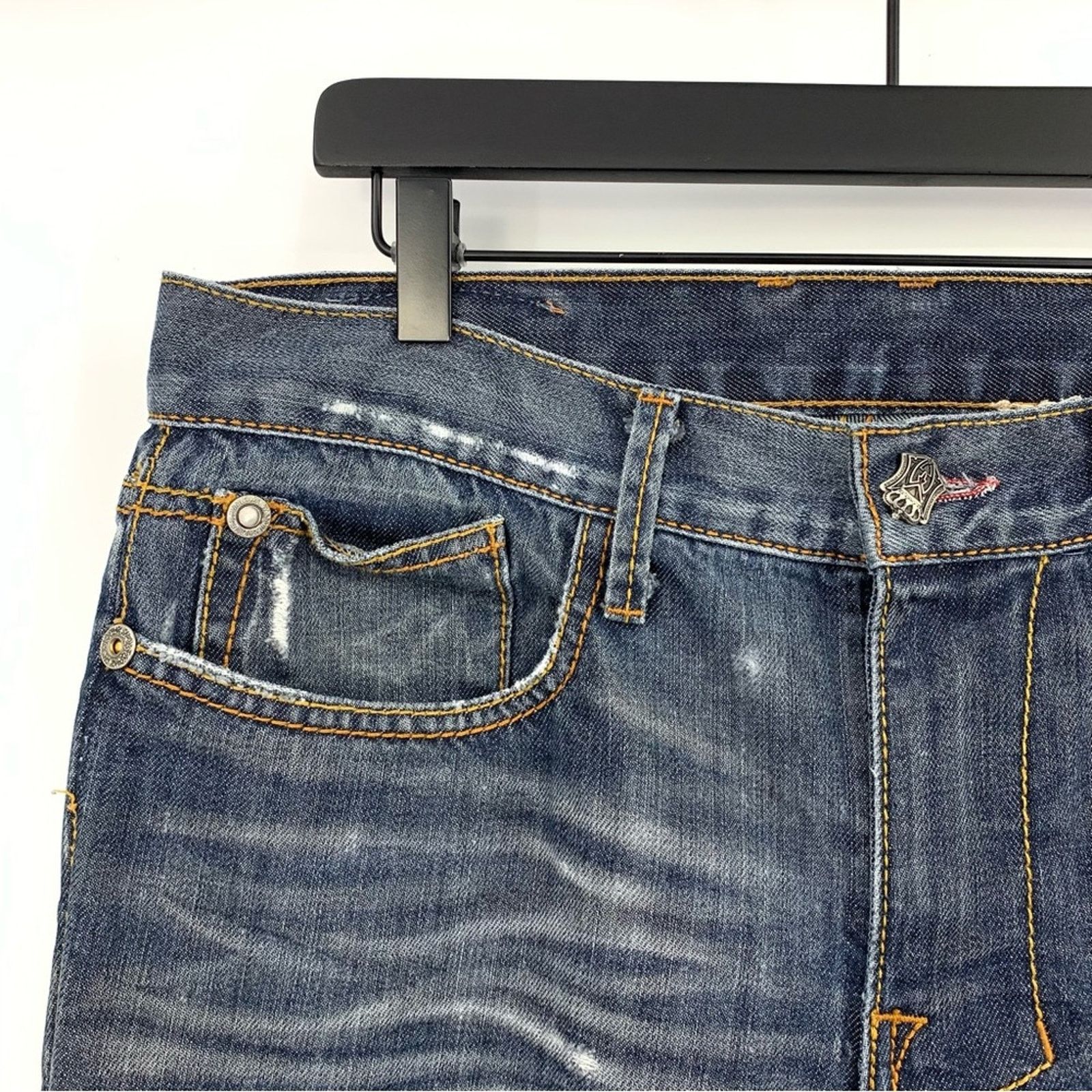 Monarchy MONARCHY Boot Cut Jeans Medium Blue Wash 34x31 Size US 34 / EU 50 - 3 Thumbnail