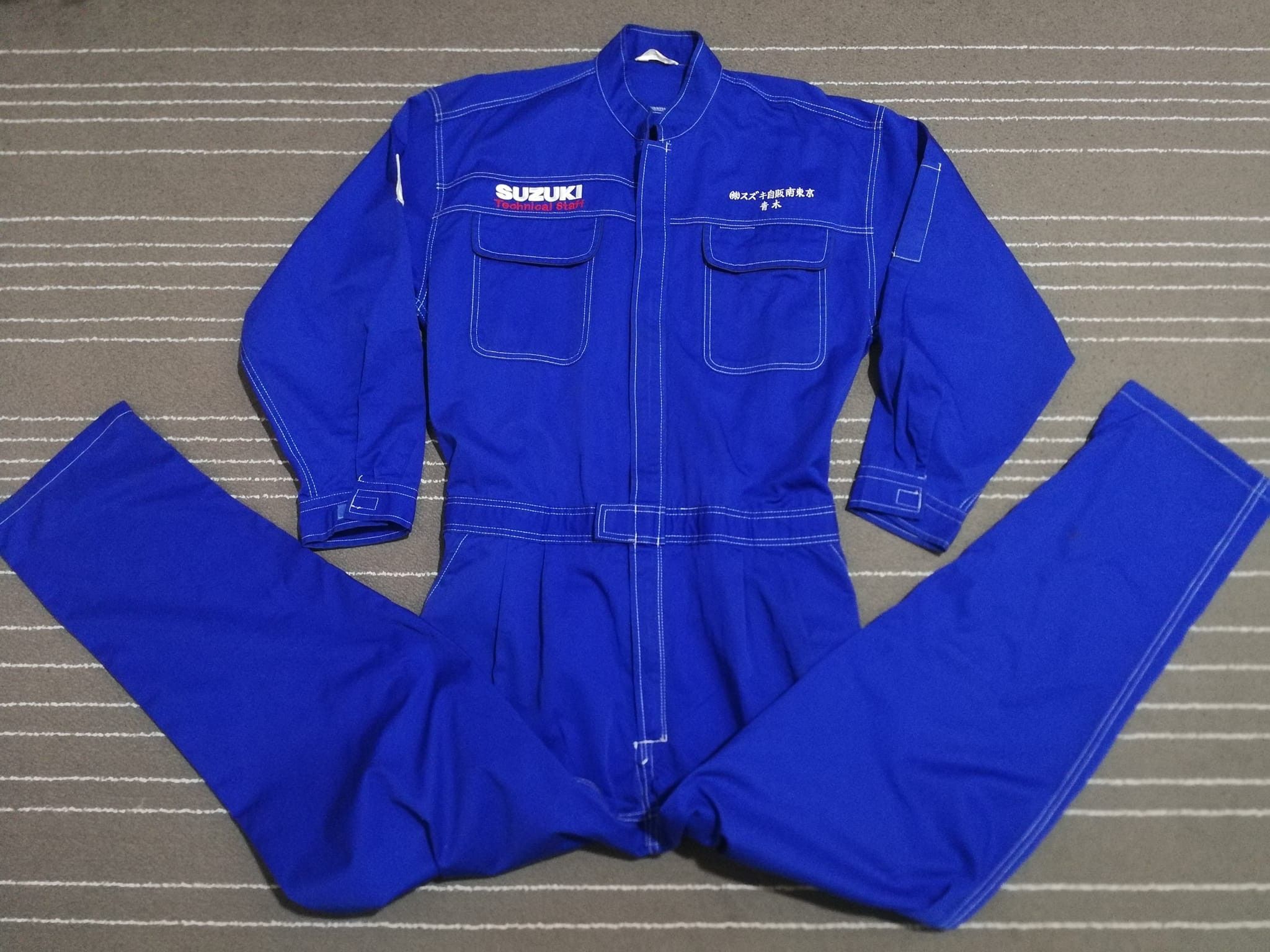 image of Vintage Jdm X Suzuki Technical Staff Coverall M 8326 in Blue, Men's (Size 34)