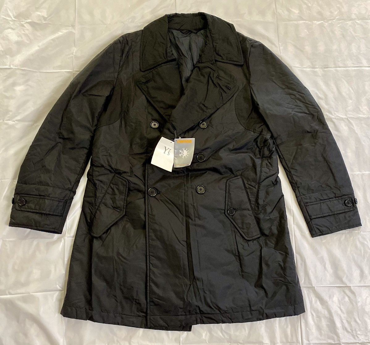 Y's Y’s x Aspesi Black Nylon Thermore Lightweight Peacoat 3 NWT Size US L / EU 52-54 / 3 - 17 Thumbnail