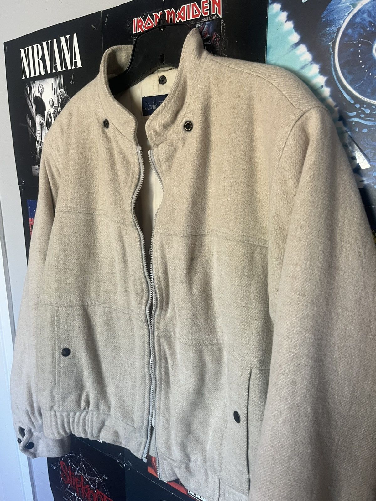 Other Vintage Y2K 2000’s Heavy Thick Cropped Wool Blend Jacket Size US L / EU 52-54 / 3 - 2 Thumbnail
