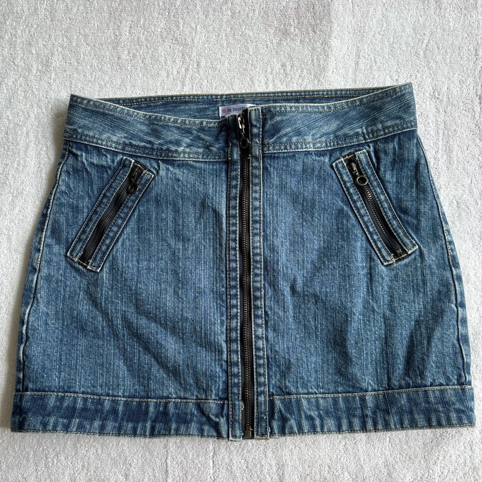 Other y2k vintage denim zip up skirt Size 32" / US 10 / IT 46 - 2 Thumbnail