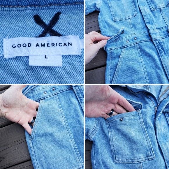 Good American Good American Fit For Success Blue Jean Denim Coveralls Jump Size 32" / US 10 / IT 46 - 3 Thumbnail