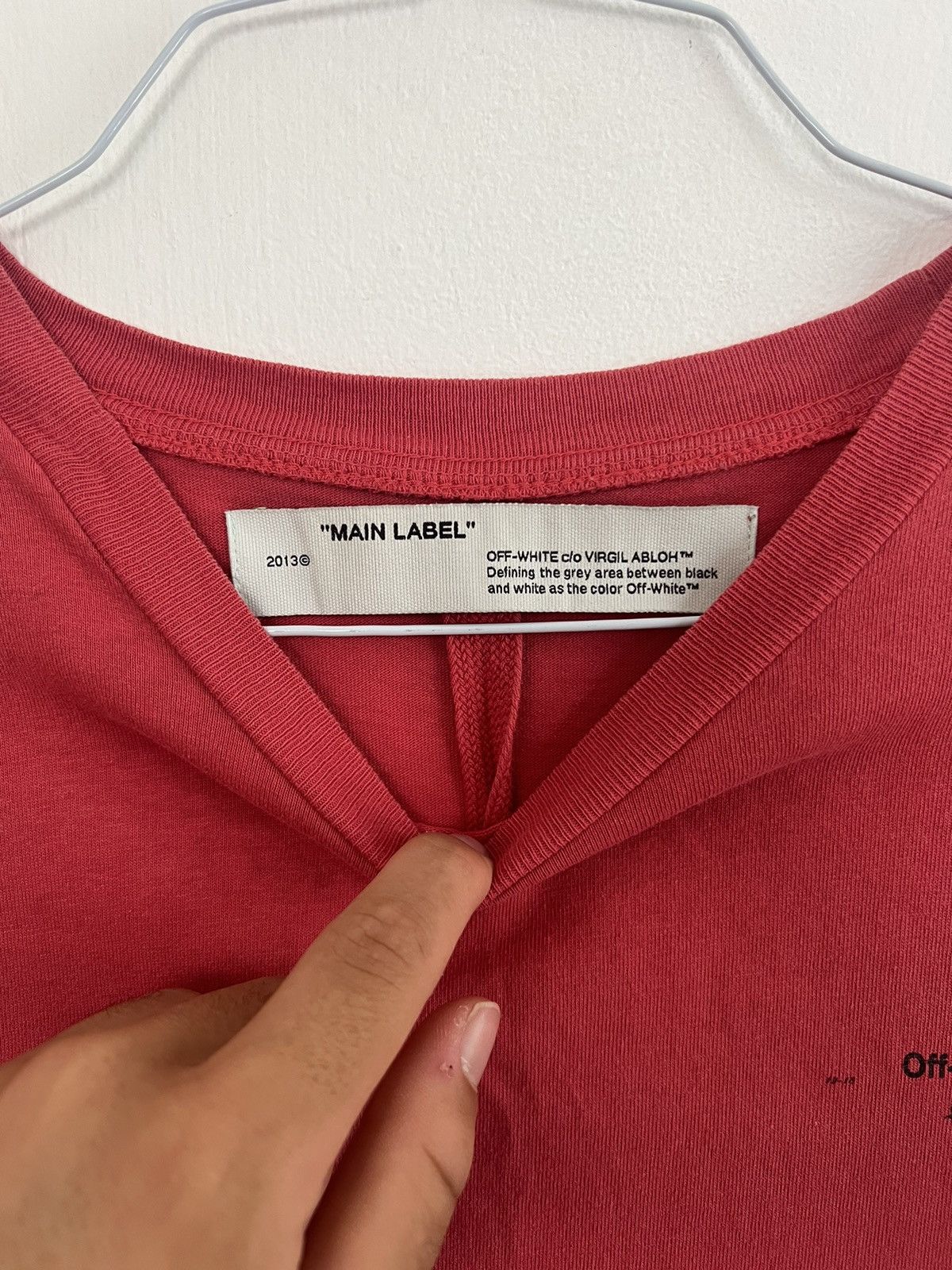 Off-White Off white slim logo Red TEE Size US M / EU 48-50 / 2 - 5 Thumbnail