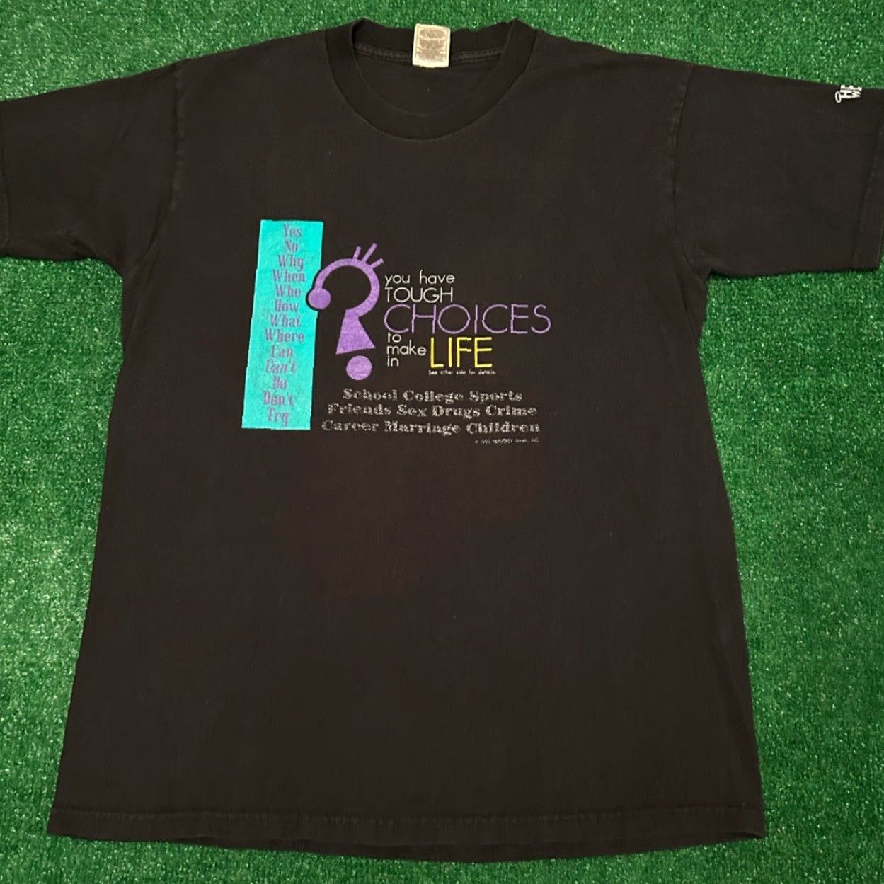 Vintage VINTAGE 90s Jesus Tee Shirt Tough Choices Jesus Choice 1999 VTG Shirt Mens Large Size US L / EU 52-54 / 3 - 4 Thumbnail