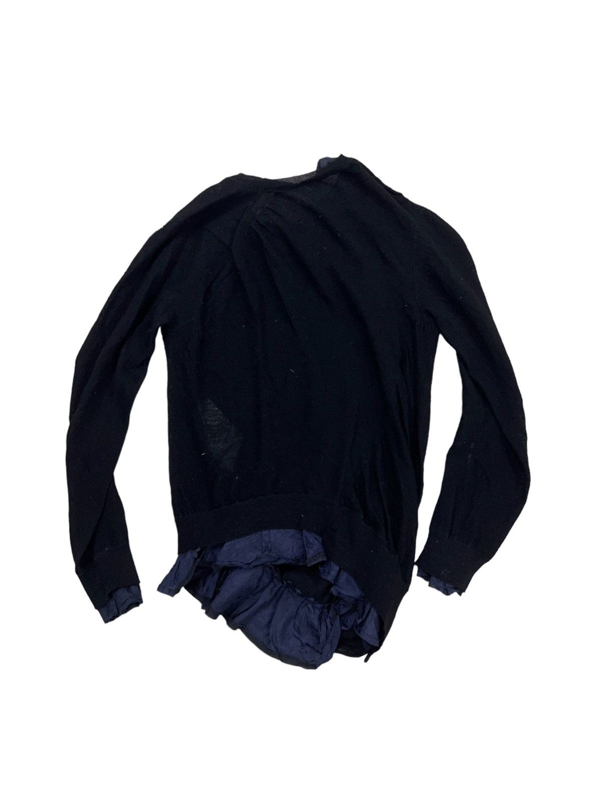 Sacai AW08/09 Sacai Asymmetric Button Hybrid Rayon Wool Cardigan Size US M / EU 48-50 / 2 - 5 Thumbnail