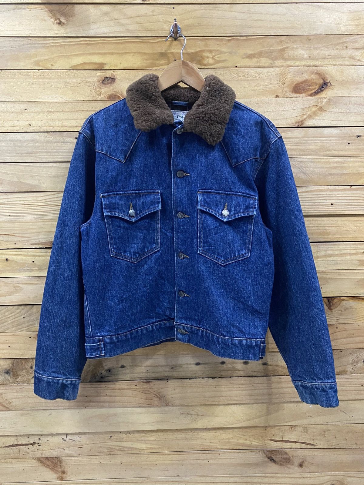 Polo Ralph Lauren 80s Polo Ralph Lauren sherpa collar denim trucker jacket Size US M / EU 48-50 / 2 - 2 Thumbnail