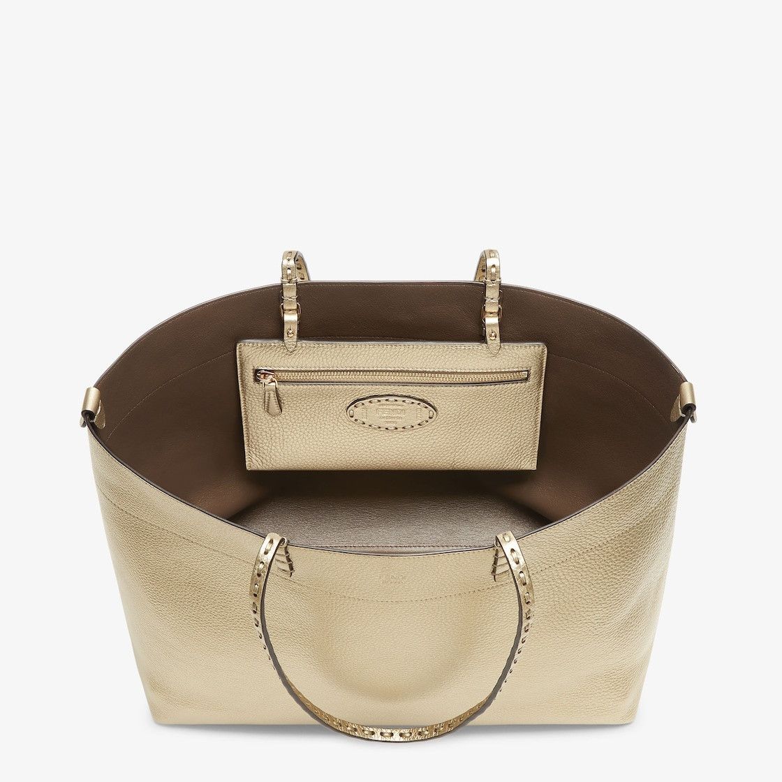 Fendi o1s1wg110126 Size: OS / Medium Roll Bag in Gold Size ONE SIZE - 4 Thumbnail