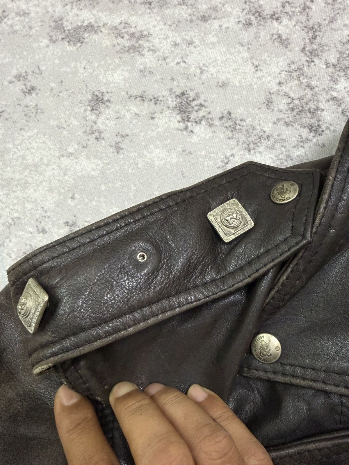 Parasuco Vintage Parasuco Double Colar Rider Jacket Leather Size US M / EU 48-50 / 2 - 7 Thumbnail