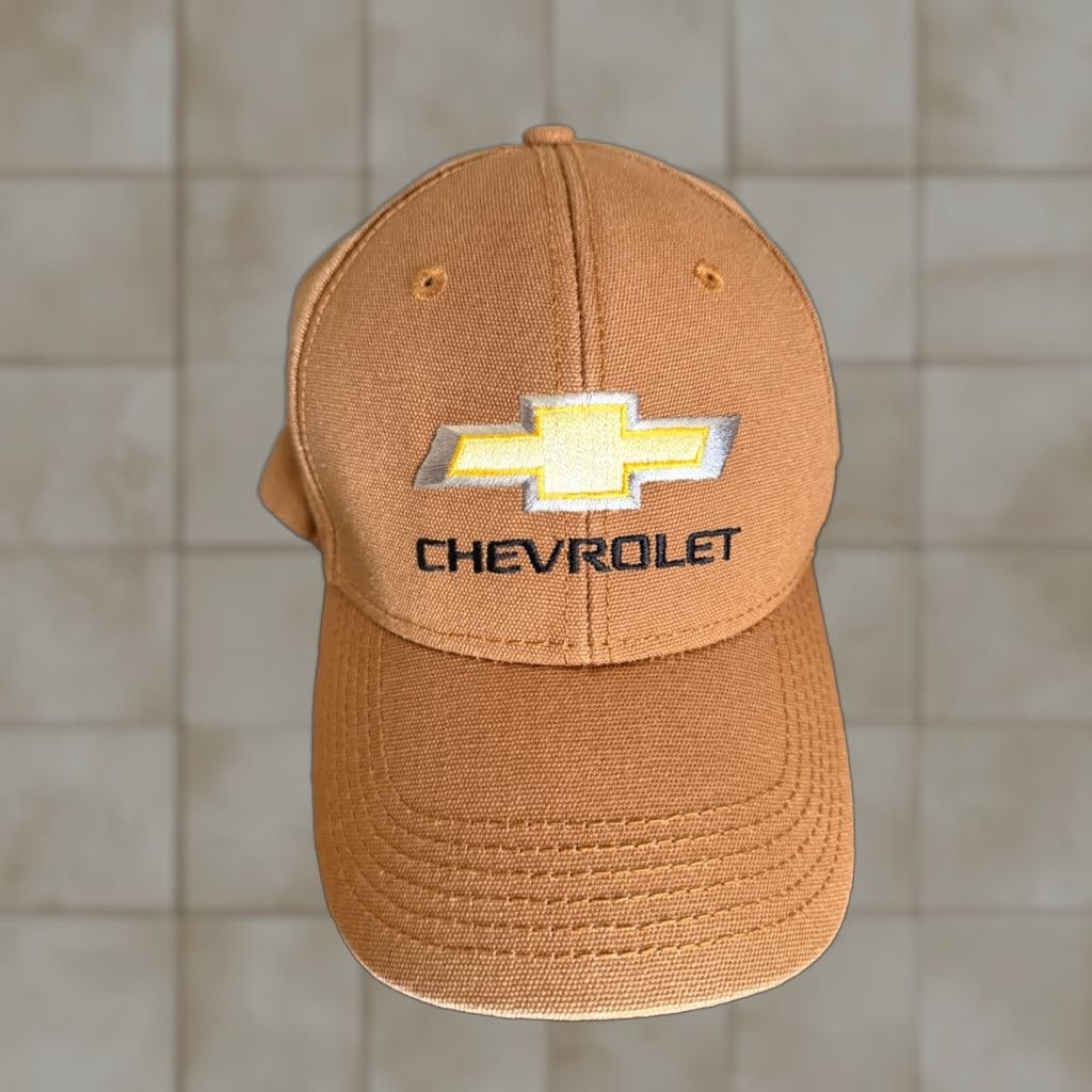 Carhartt VINTAGE? No — Hat Chevrolet CARHARTT Look OSFA Work Wear Adjustable Snapback Brown Size ONE SIZE - 1 Thumbnail