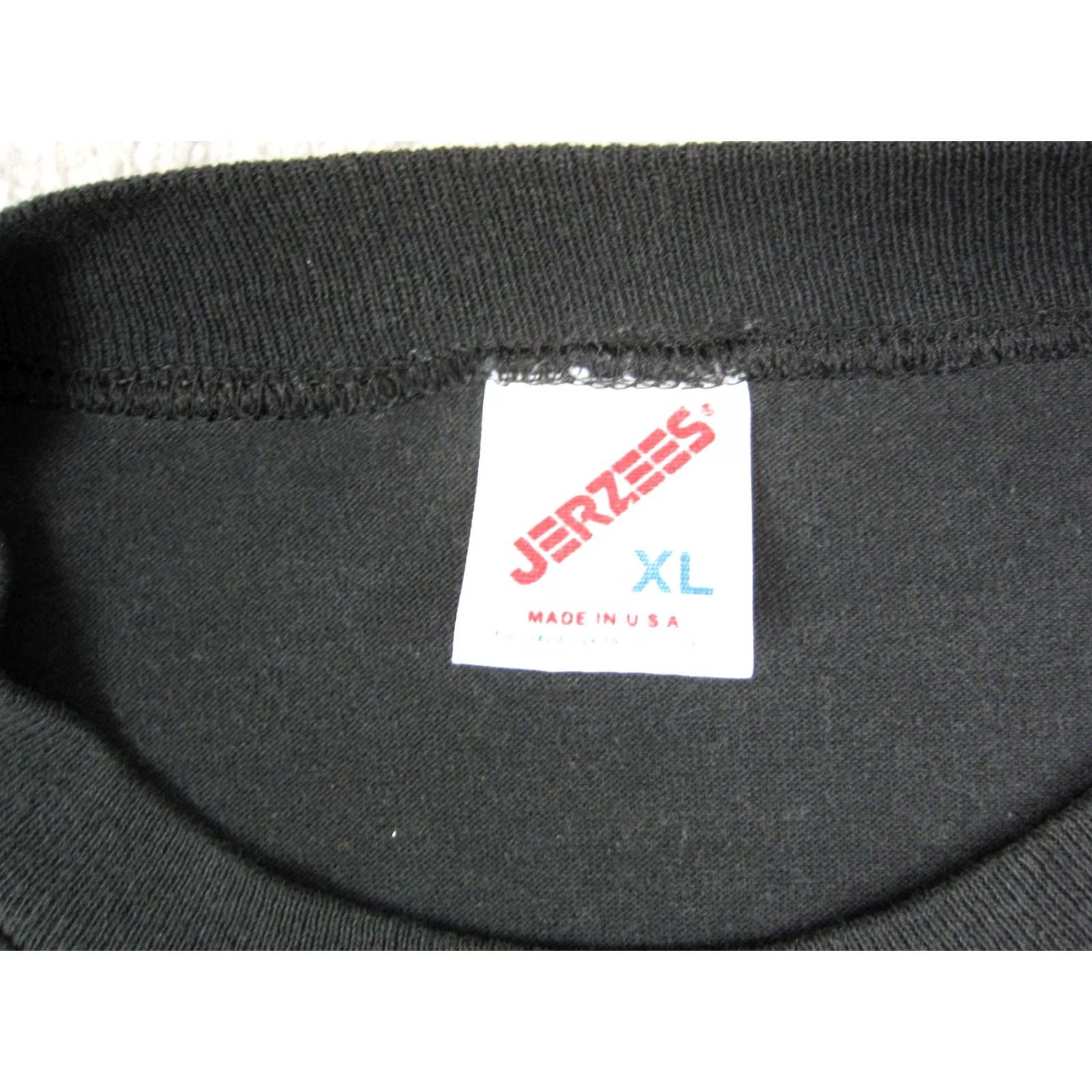 Jerzees VINTAGE Jerzees Shirt XL Mens Black 90s USA Crew Neck Short Sleeve T-Shirt Size US XL / EU 56 / 4 - 3 Thumbnail
