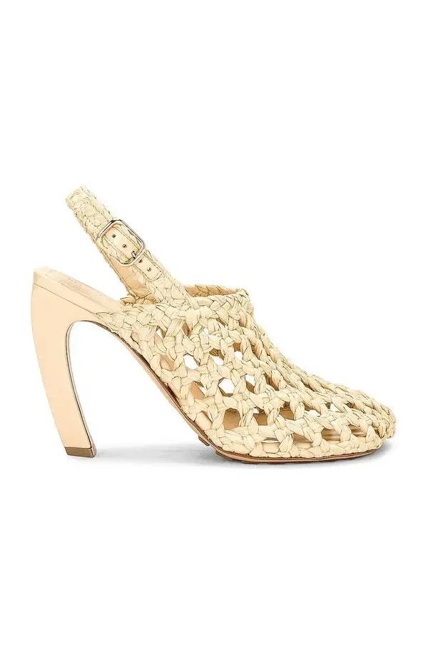 Bottega Veneta o1n1vont0126 Jimbo Slingback Pumps in Beige Size US 5 / IT 35 - 1 Thumbnail