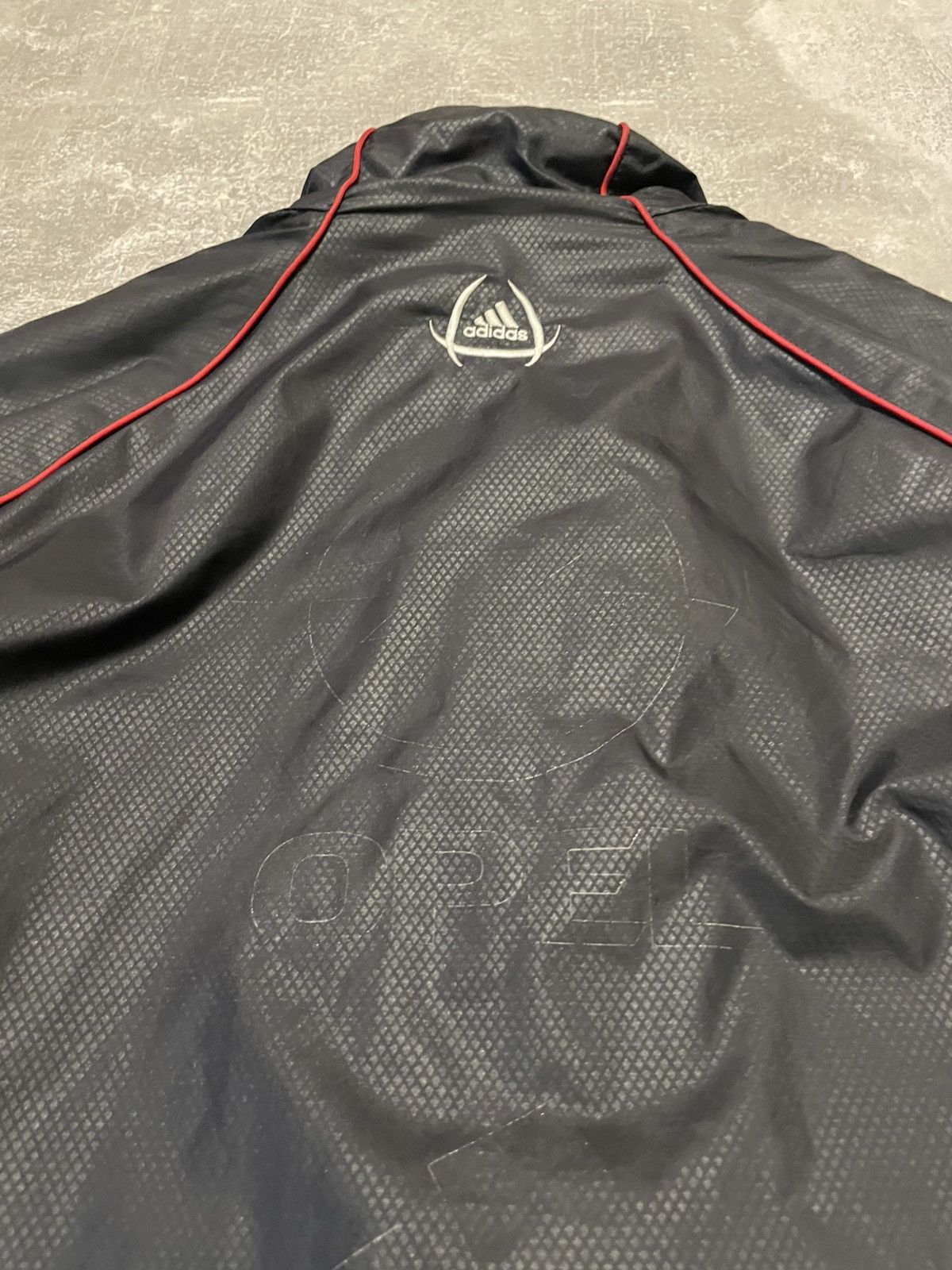 Adidas × Vintage Vintage Adidas AC Milan Soccer Jacket Parka Logo Opel Size US S / EU 44-46 / 1 - 22 Thumbnail
