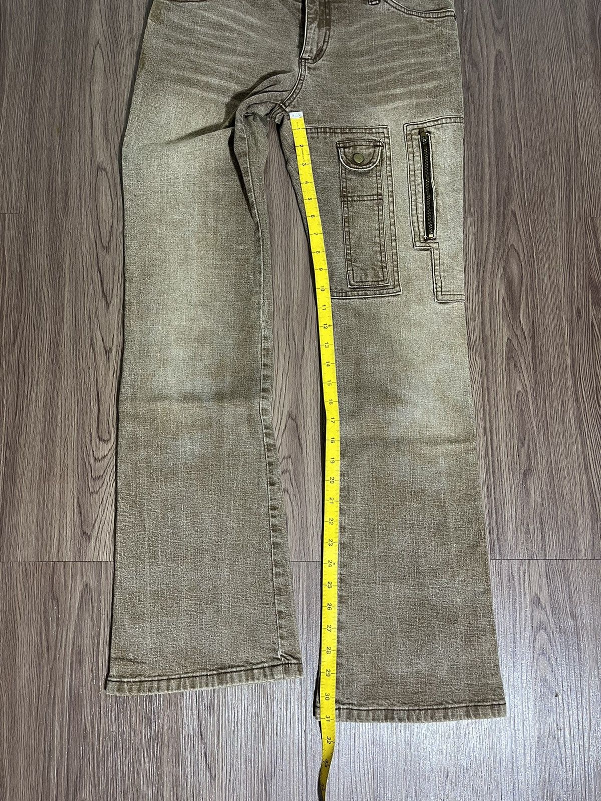 If Six Was Nine × Japanese Brand × Vintage Jouer Aux Echecs flare mudwash jeans rare design Size US 31 - 18 Thumbnail