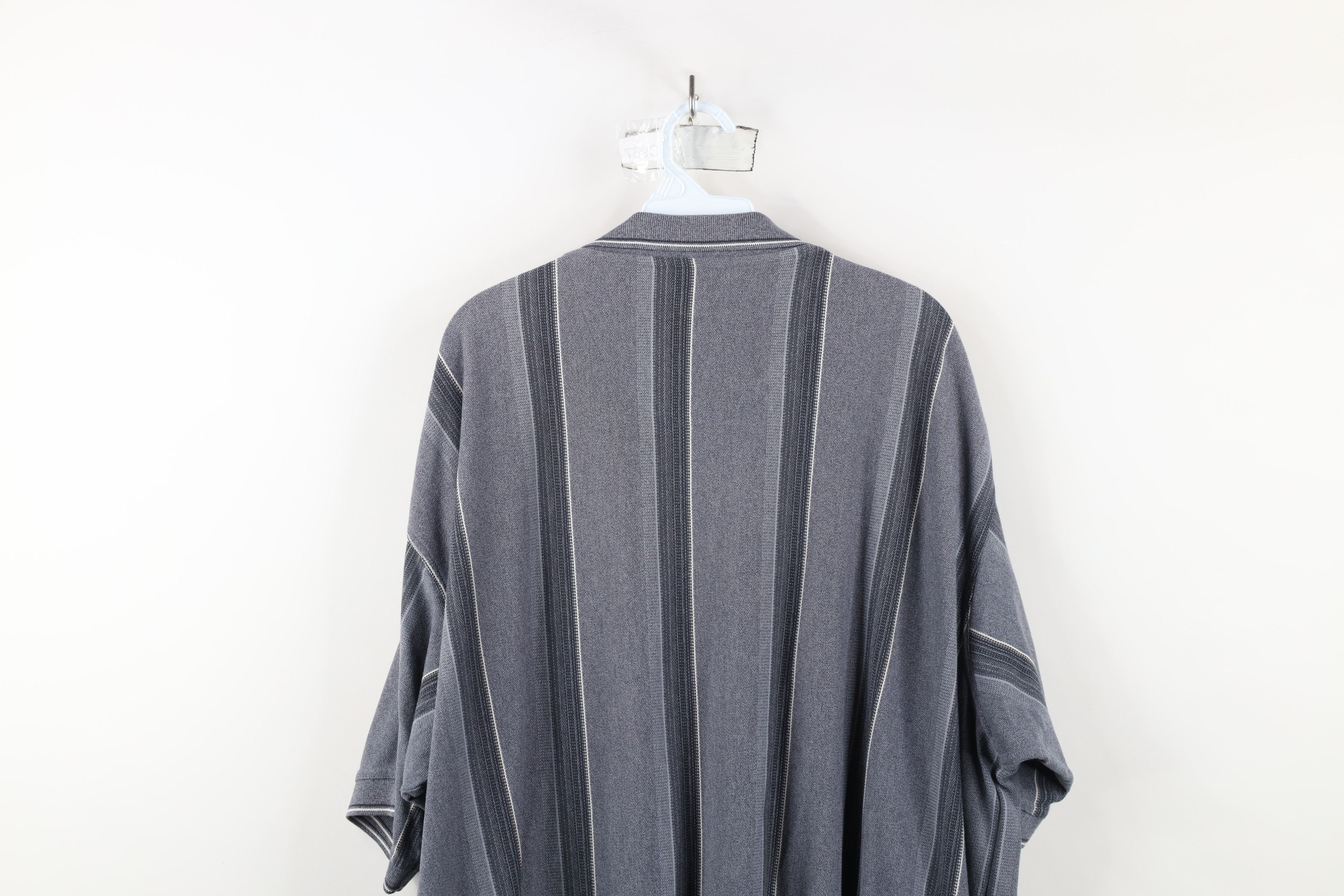 Vintage Vintage 90s Streetwear Striped Collared Pullover Polo Shirt Size US XXL / EU 58 / 5 - 9 Thumbnail