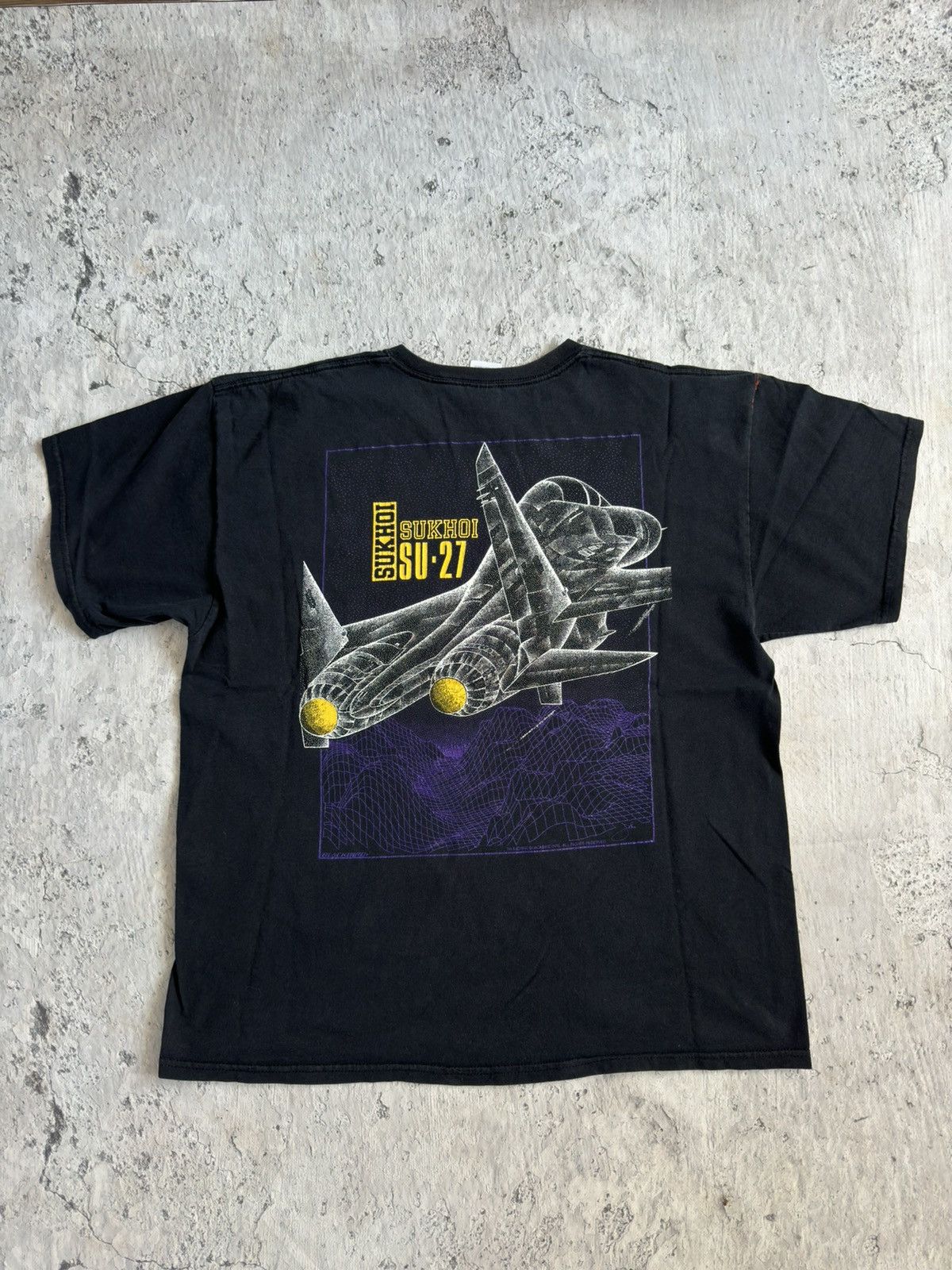 Band Tees × Blackbird × Vintage 1999 SU-27 Military Jett Sukhoi Tee Size US XL / EU 56 / 4 - 2 Thumbnail