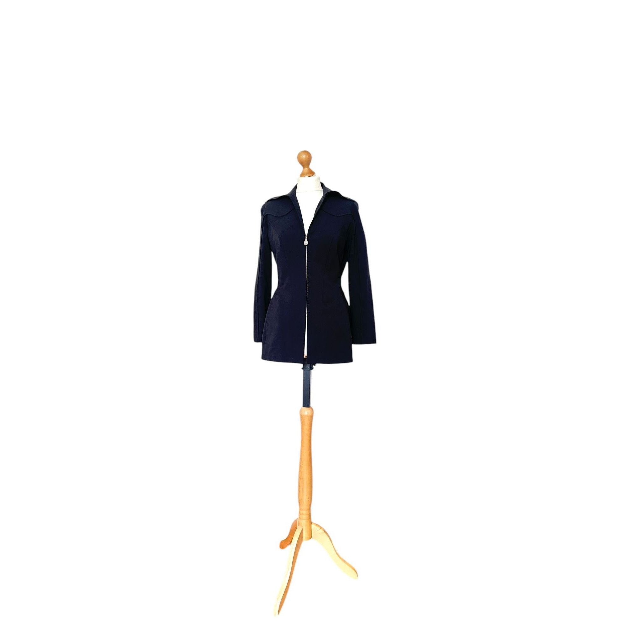 Thierry Mugler Vintage Sculptural Black Jacket Size M / US 6-8 / IT 42-44 - 1 Thumbnail