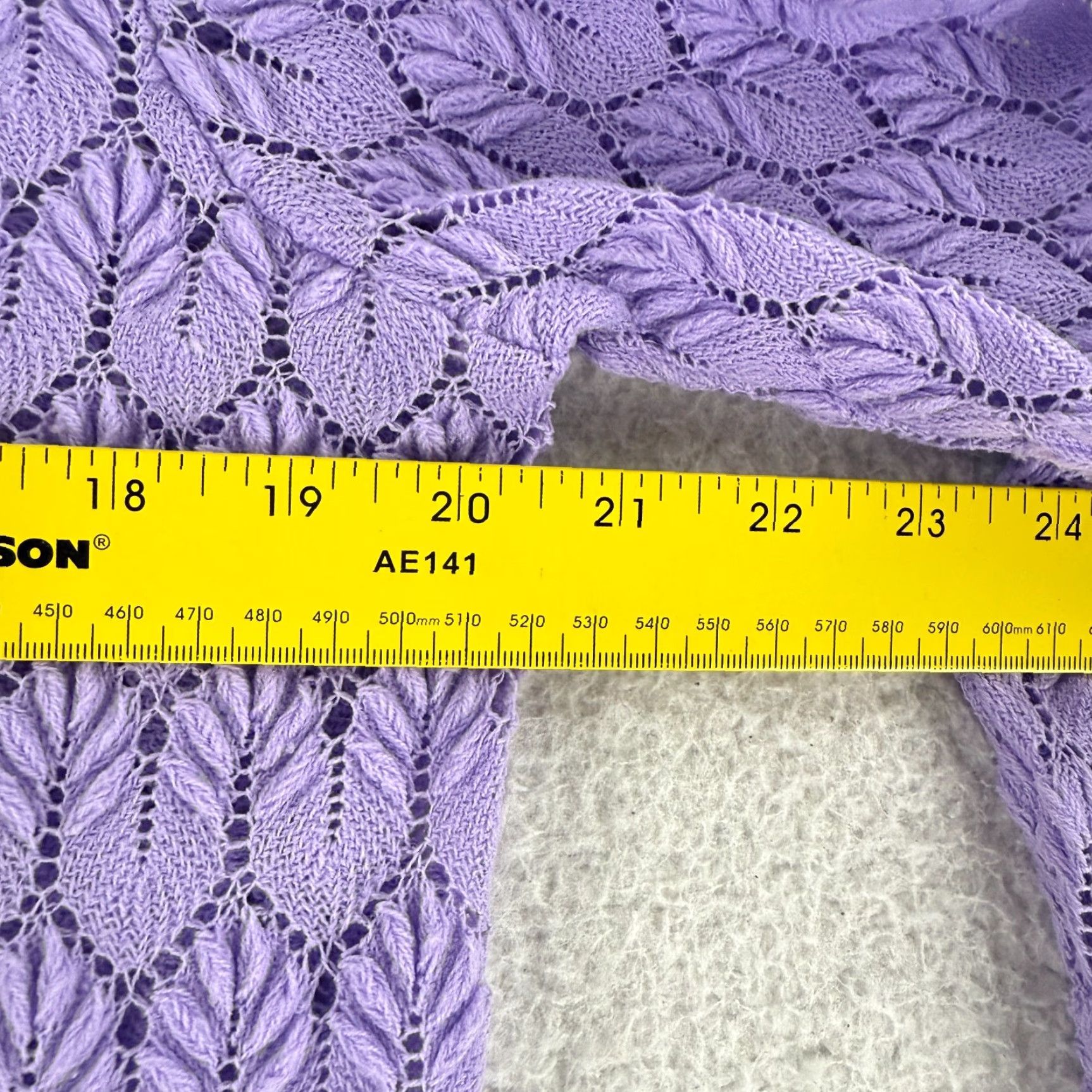 Vintage Montomery Ward Cardigan Sweater Womens Medium Purple Crochet Knit Button-Up VTG Size M / US 6-8 / IT 42-44 - 5 Thumbnail