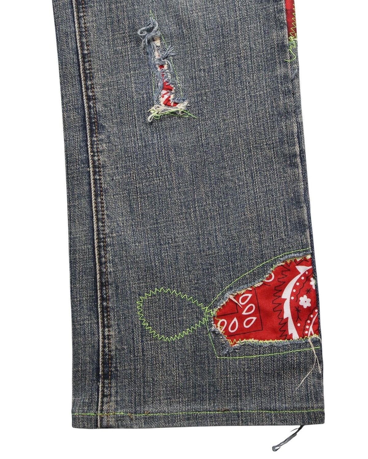 Hysteric Glamour 2000S GAP BOOT CUT CUSTOM DISTRESSED PATCHWORK JEANS Size US 28 / EU 44 - 5 Thumbnail