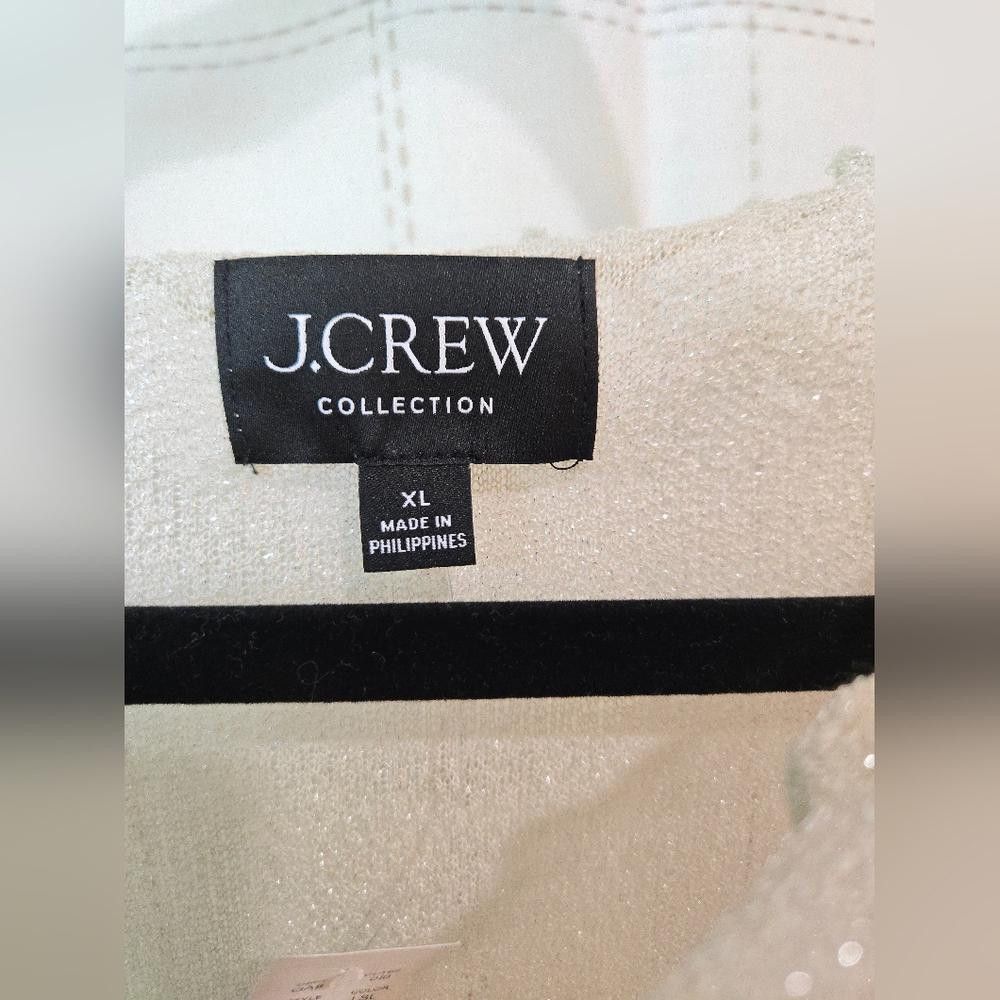 J.Crew J CREW Collection Sheer Metallic Boatneck Top Size M / US 6-8 / IT 42-44 - 4 Thumbnail