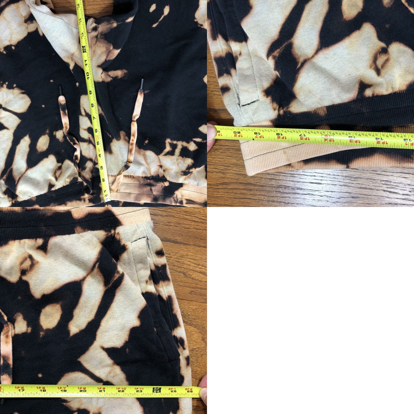 Under Armour Under Armour Sweatpants Black Tie Dye Acid Wash Mens 2XL Drawstring Relaxed Tapered Pants Athletic Athleisure Size US 39 - 8 Thumbnail