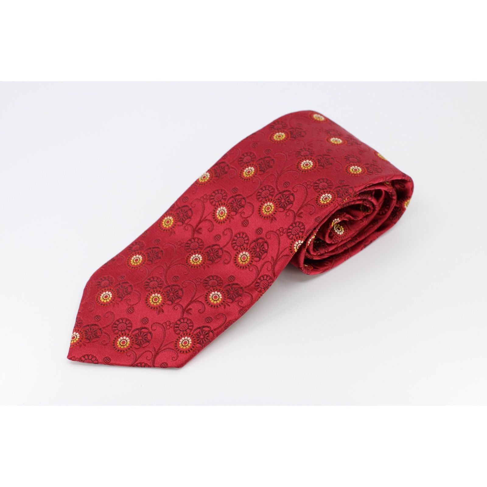 Ermenegildo Zegna ERMENEGILDO ZEGNA Italy Made Red Floral Print Silk Tie 57" Size ONE SIZE - 1 Thumbnail