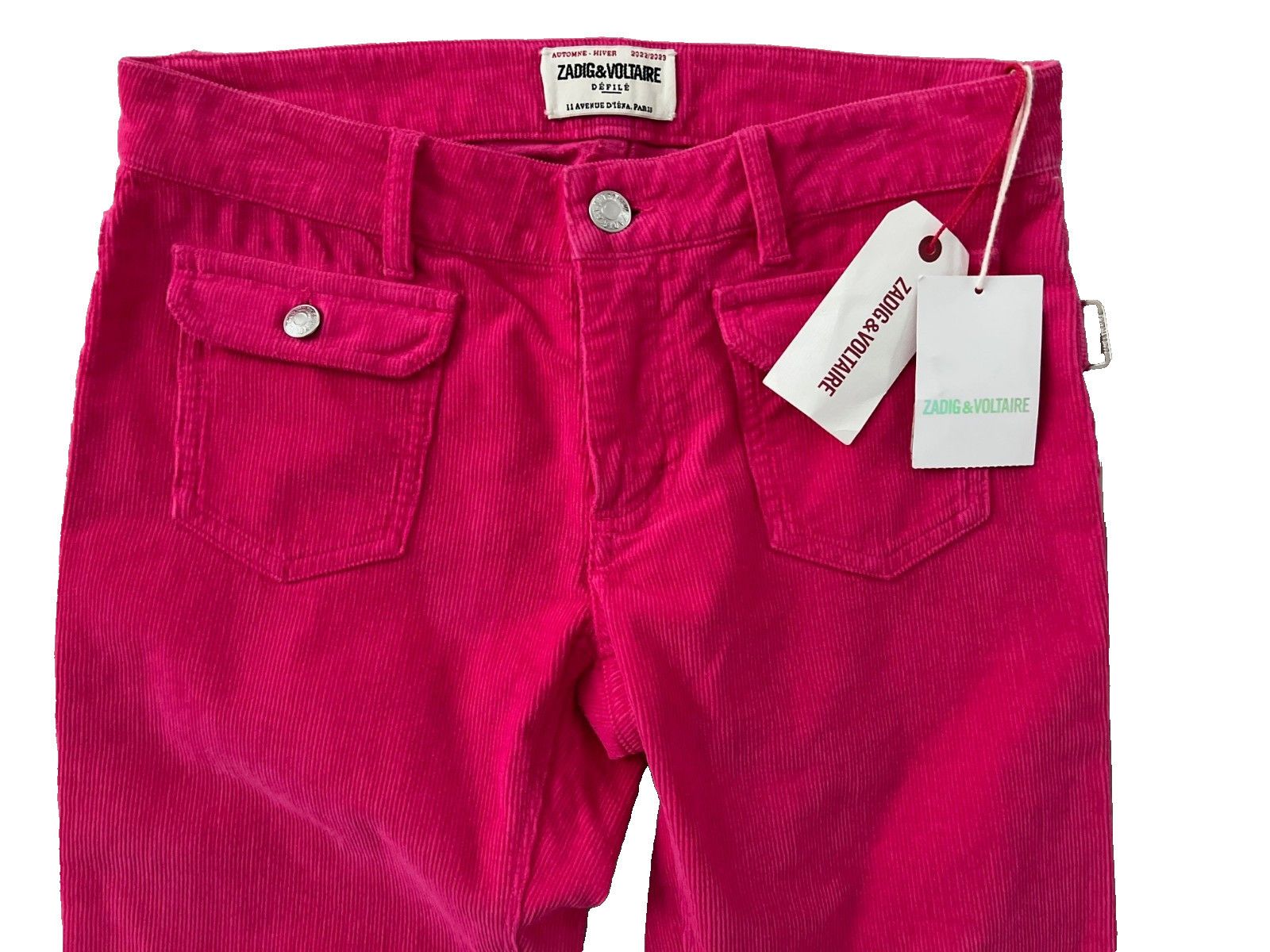 Zadig & Voltaire Zadig & Voltaire Défilé Hippie Velour Cotele Pants ( 34/XS ) Size 24" / US 00 / IT 34 - 2 Thumbnail