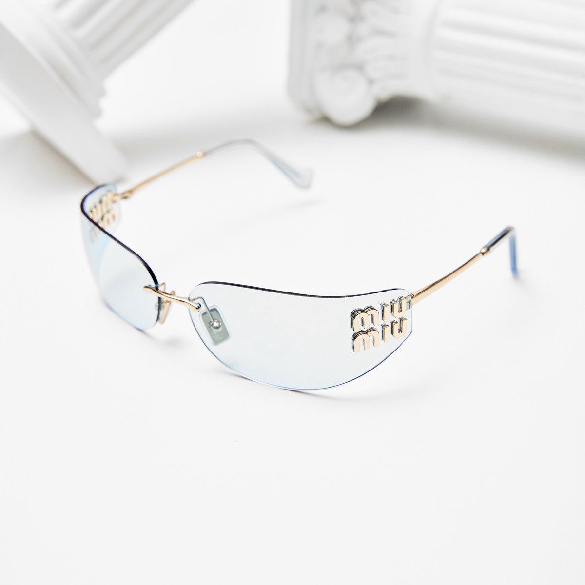Miu Miu MIU MIU 0MU A51S ZVN10P SUNGLASSES Size ONE SIZE - 1 Thumbnail