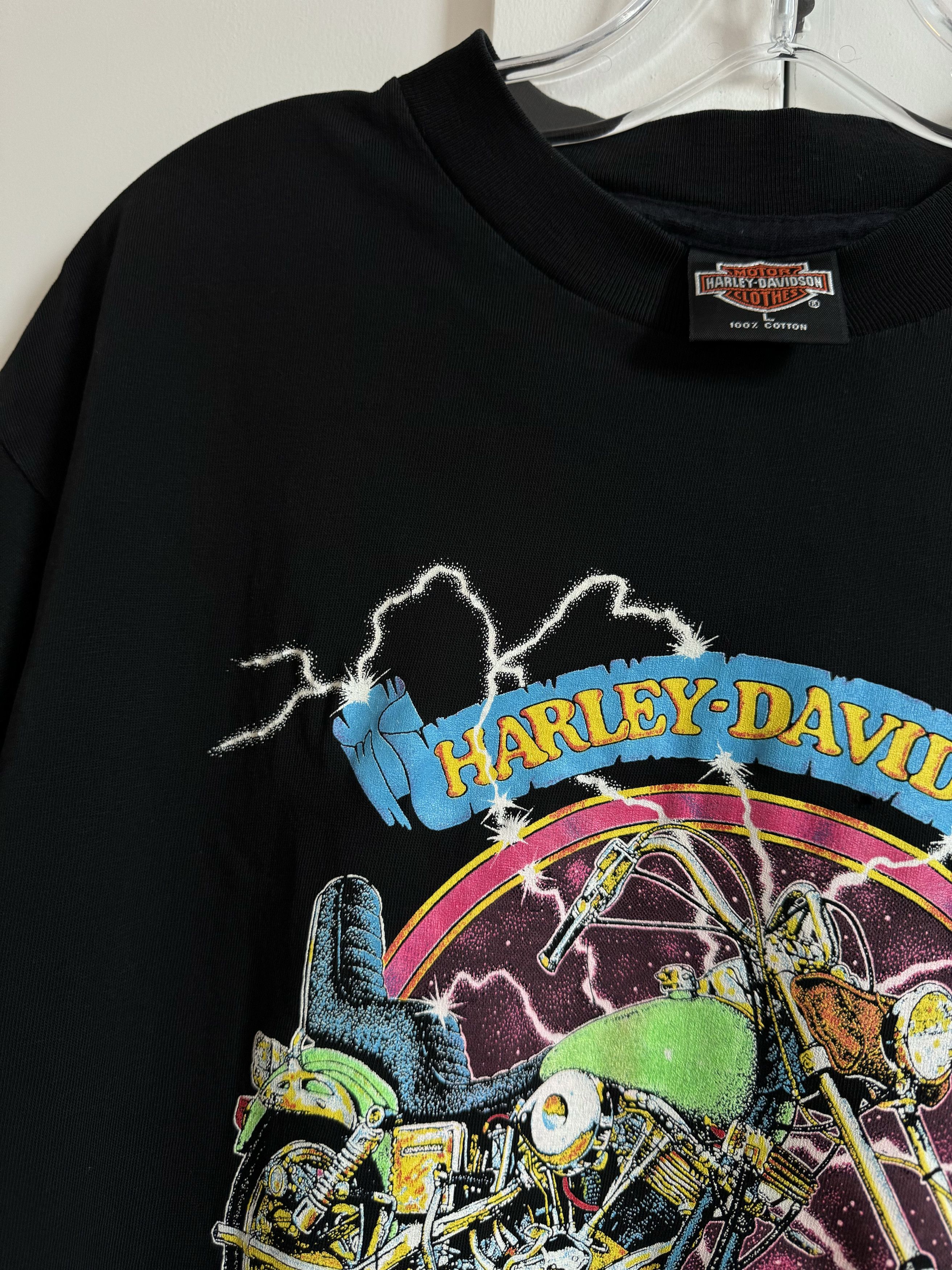 Harley Davidson Vintage Harley-Davidson "Made in USA" Black T-shirt Large Size US L / EU 52-54 / 3 - 3 Thumbnail