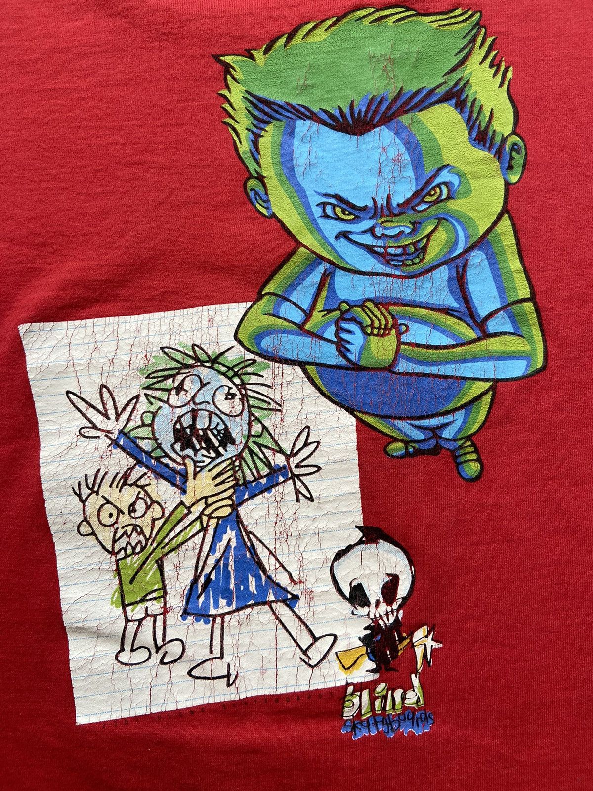 Blind Skateboards Vintage 00s Made in USA Blind Skateboards Tee Rare Size US L / EU 52-54 / 3 - 8 Thumbnail