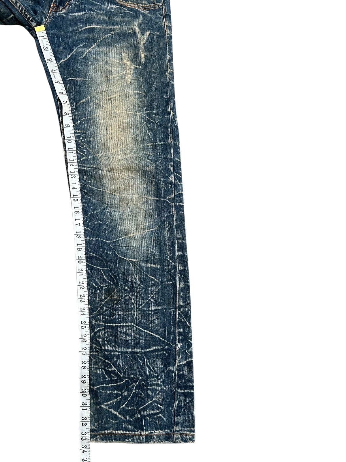 Kapital Nylaus Double Waist Distressed Denim Jeans Size US 32 / EU 48 - 19 Thumbnail