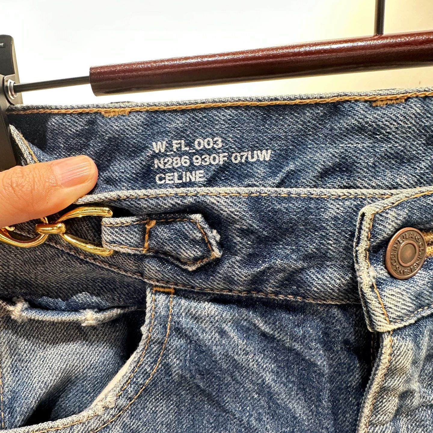 Celine Celine Jan364 Classic Triomphe Chain Jeans 25 Size 25" / US 0 / IT 36 - 4 Thumbnail