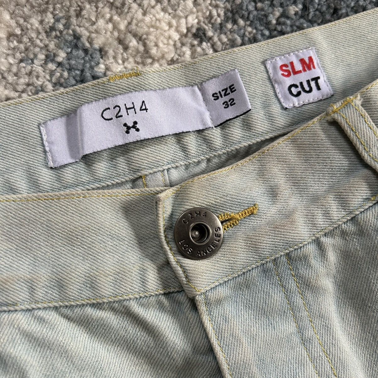 C2H4 Spring Summer 17 Sour Bullet Patchwork Paneled Bleach Denim Size US 33 - 9 Thumbnail