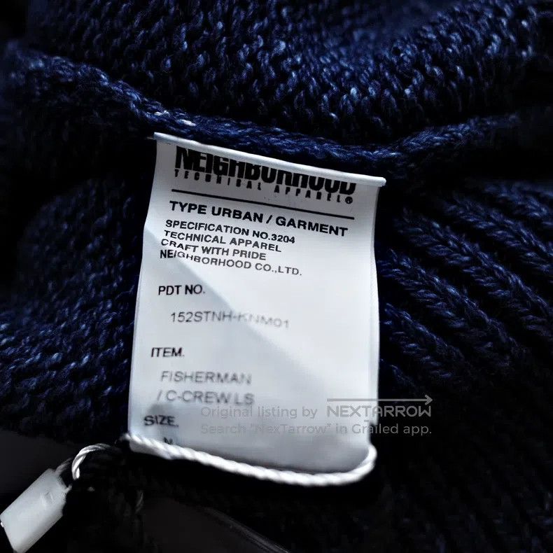 Neighborhood Neighborhood 15aw Indigo Crewneck Knit Sweater Size US M / EU 48-50 / 2 - 4 Thumbnail