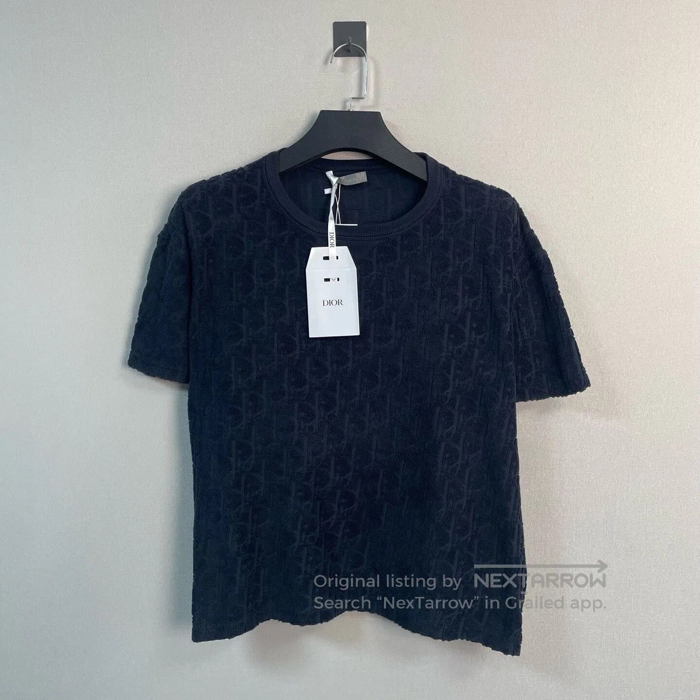 dior logo print short sleeve t-shirt.