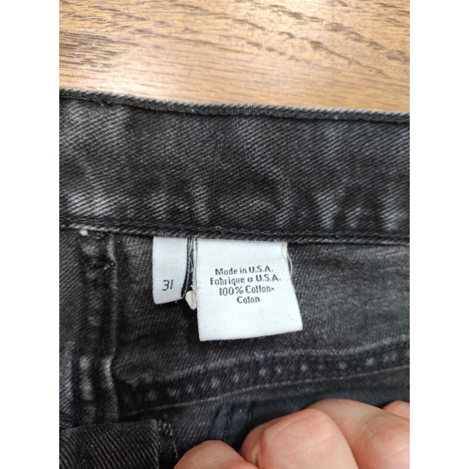 Calvin Klein VINTAGE Calvin Klein USA Made Jeans Mens 30x33 Black Denim 5-Pocket Straight Zip Calv in Easy Fit 80s 90s Retro Designer Size US 30 / EU 46 - 6 Thumbnail