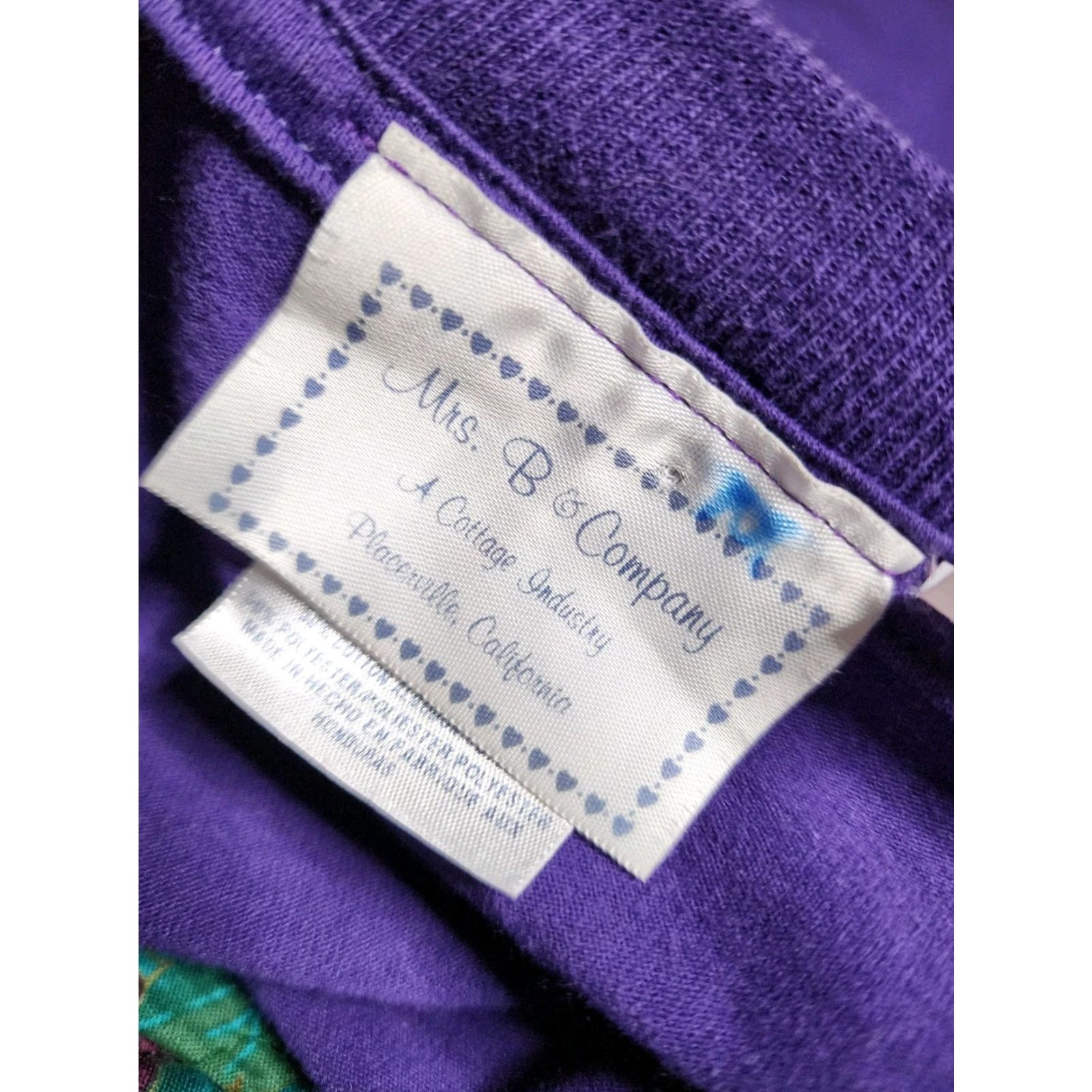 Vintage VINTAGE M Mens T-Shirt 90s Purple Crew Neck Cottagecore Leaf Puff Print Embellished Stitch Cotton Polyester Size US M / EU 48-50 / 2 - 6 Thumbnail
