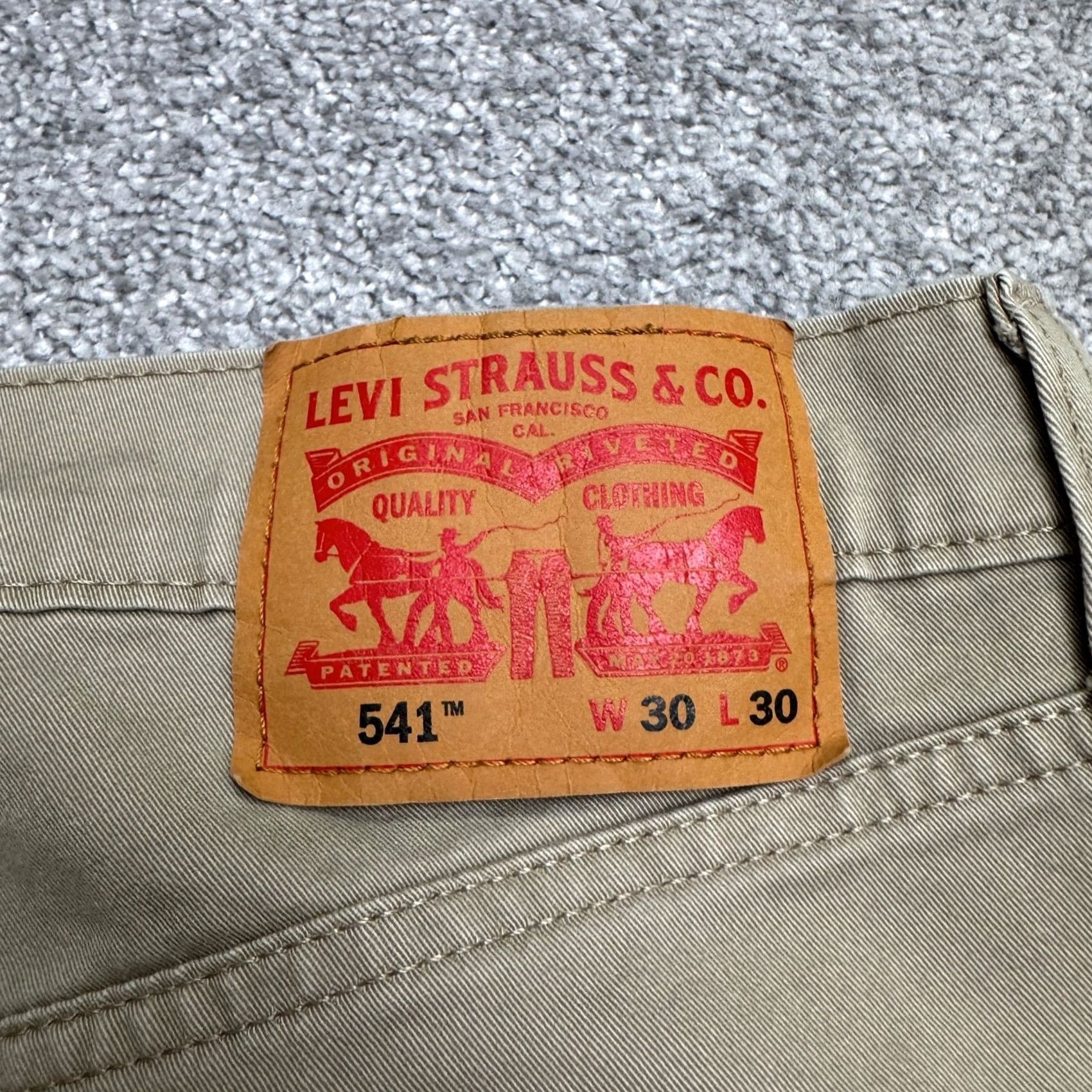 Levi's Levi's Mens 541 Athletic Fit Taper Leg Chino Pants Khaki Brown Flat Front 30x30 Size US 30 / EU 46 - 7 Thumbnail