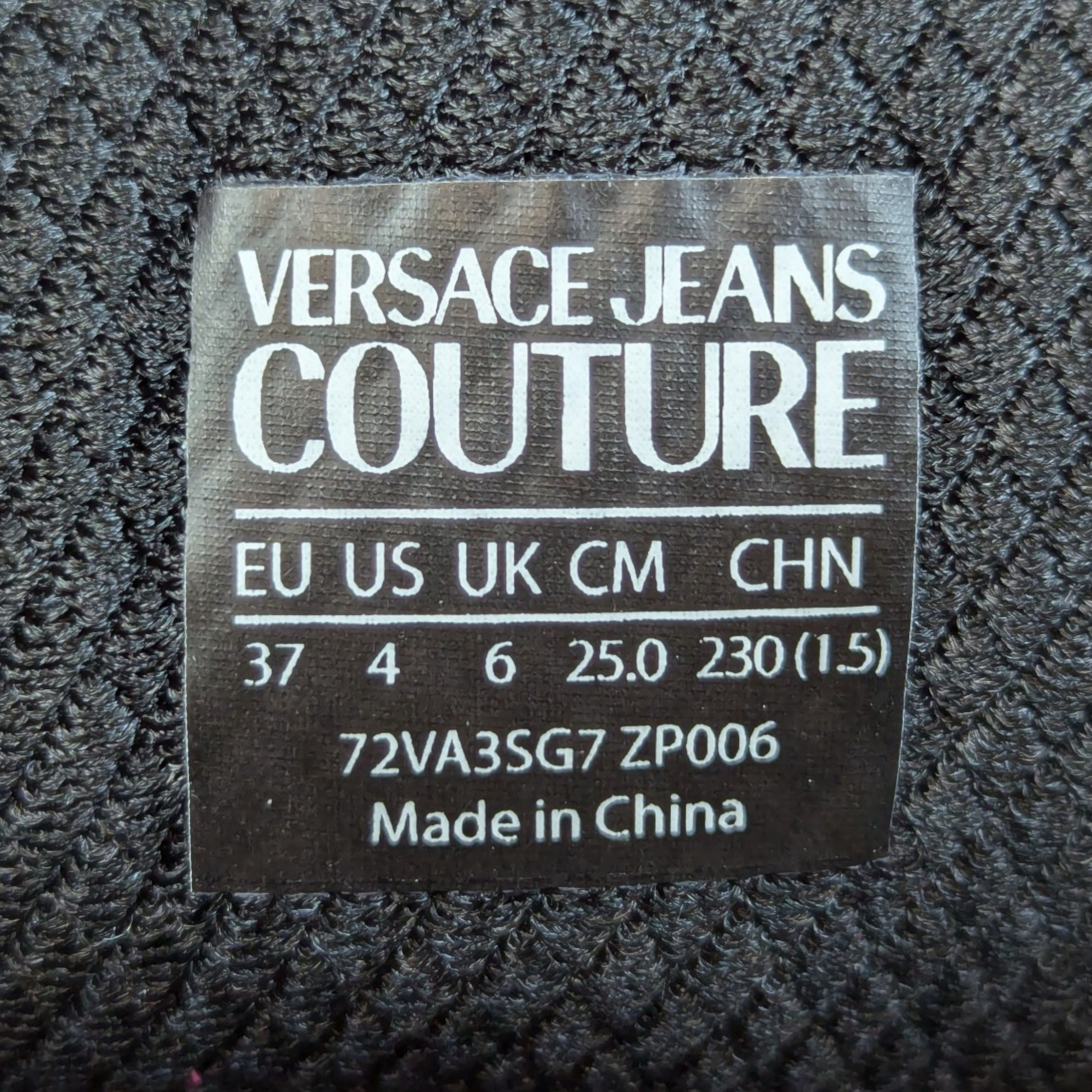 Versace Jeans Couture VERSACE JEANS COUTURE ALL BLACK SNEAKERS WITH LOGO Size US 7 / IT 37 - 8 Thumbnail