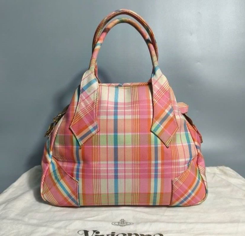 Designer × Vivienne Westwood Vivienne Westwood Yasmine Pastel Plaid Shoulder Bag Size ONE SIZE - 3 Thumbnail