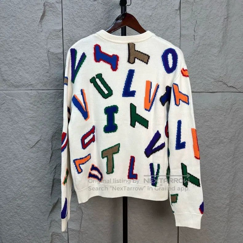 Louis Vuitton Louis Vuitton NBA White Full Alphabet Crewneck Sweater Size US M / EU 48-50 / 2 - 2 Thumbnail